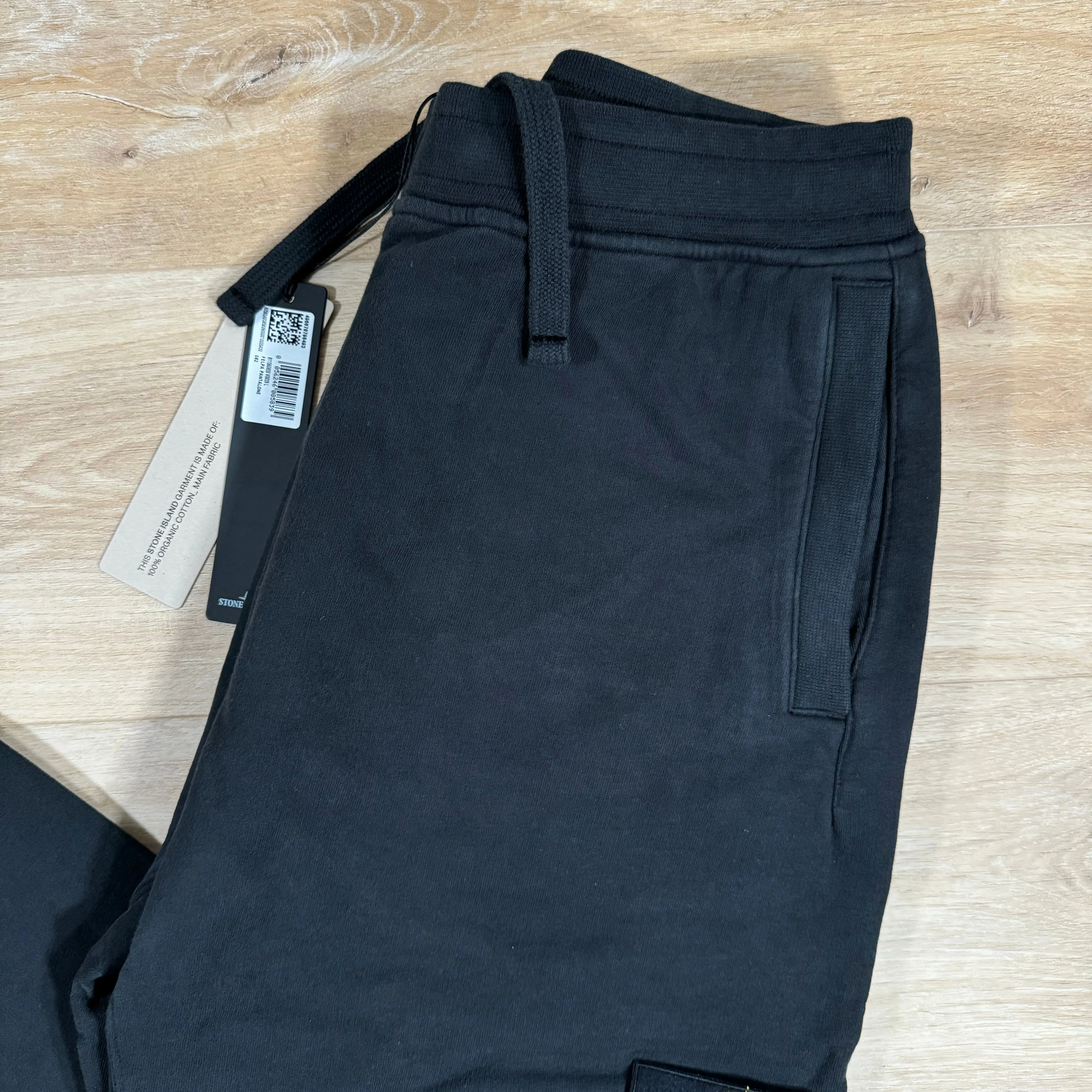 Stone Island Brushed Cotton Sweatpants in Black