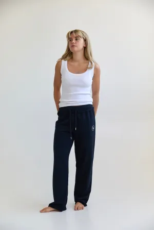 Straight Leg Sweatpants -  navy