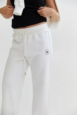 Straight Leg Sweatpants -  off white