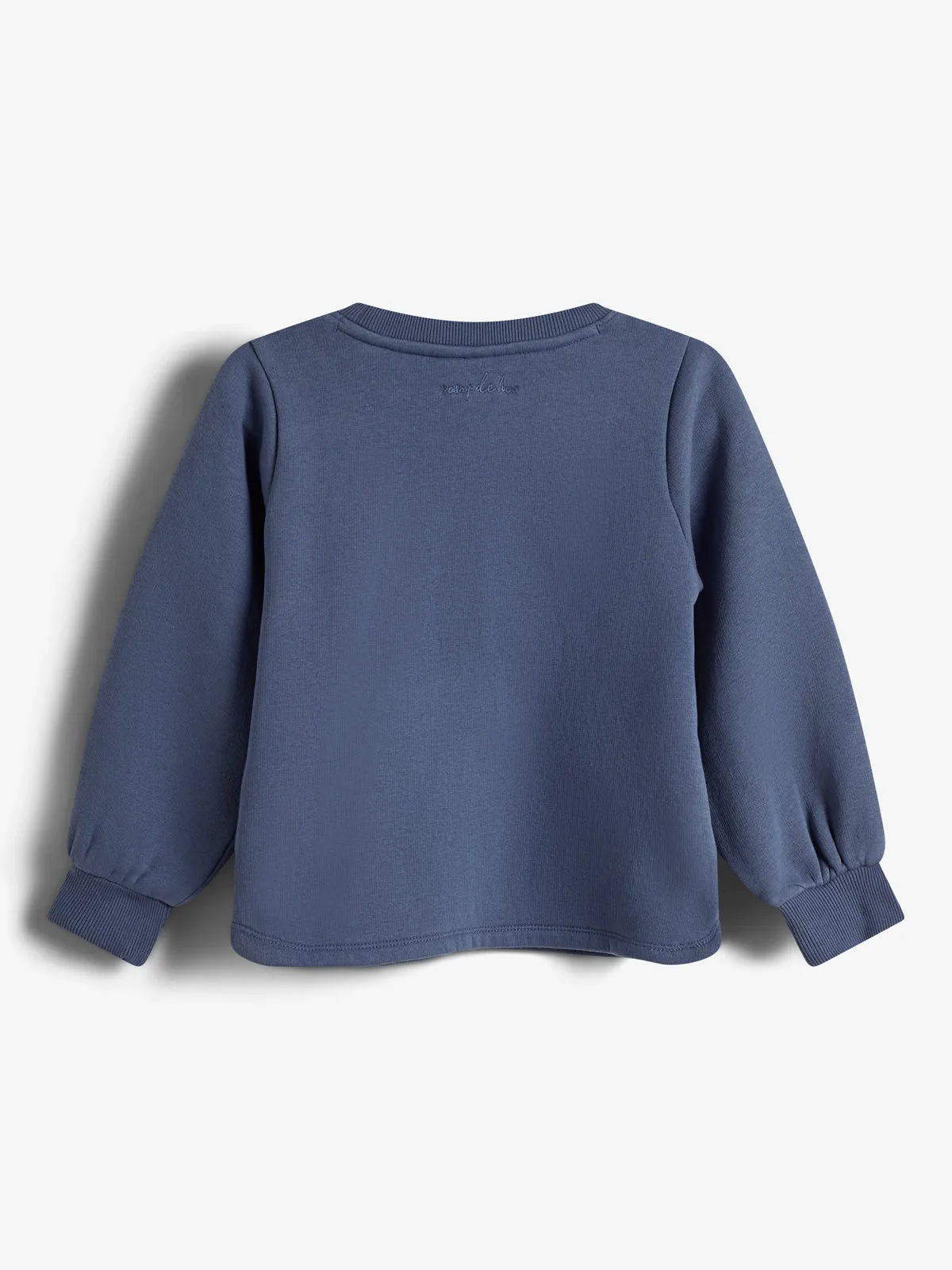 Sweatshirt w. Curved Hem - Kids - Vintage Blue