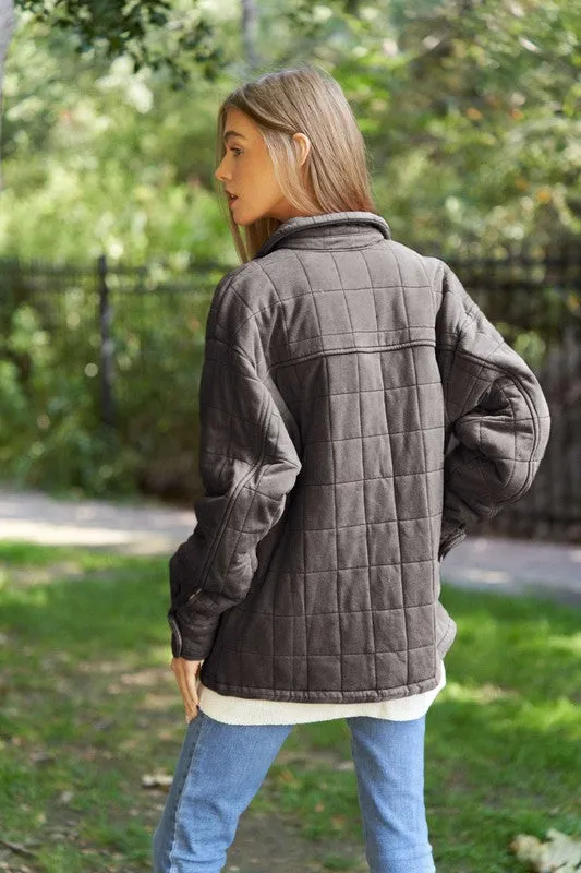 TEEK - Mineral Wash Quilted Shacket