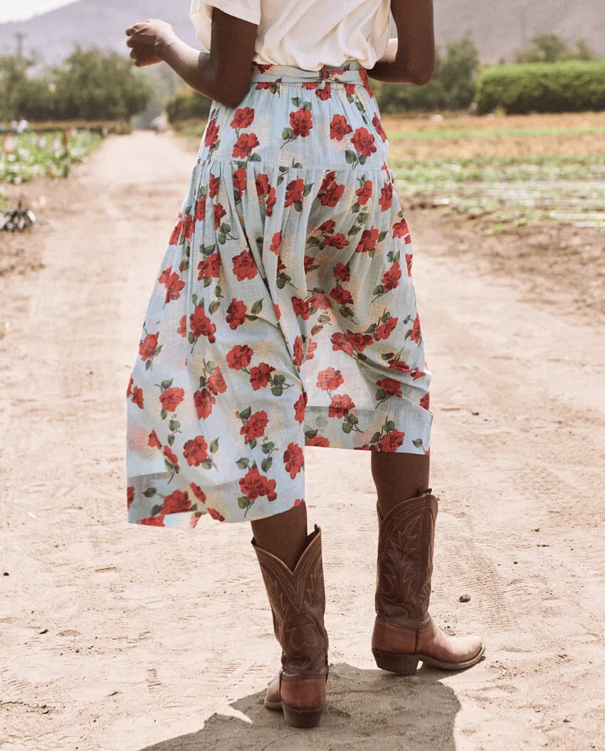 The Great - The Western Highland Skirt in Western Rose Print