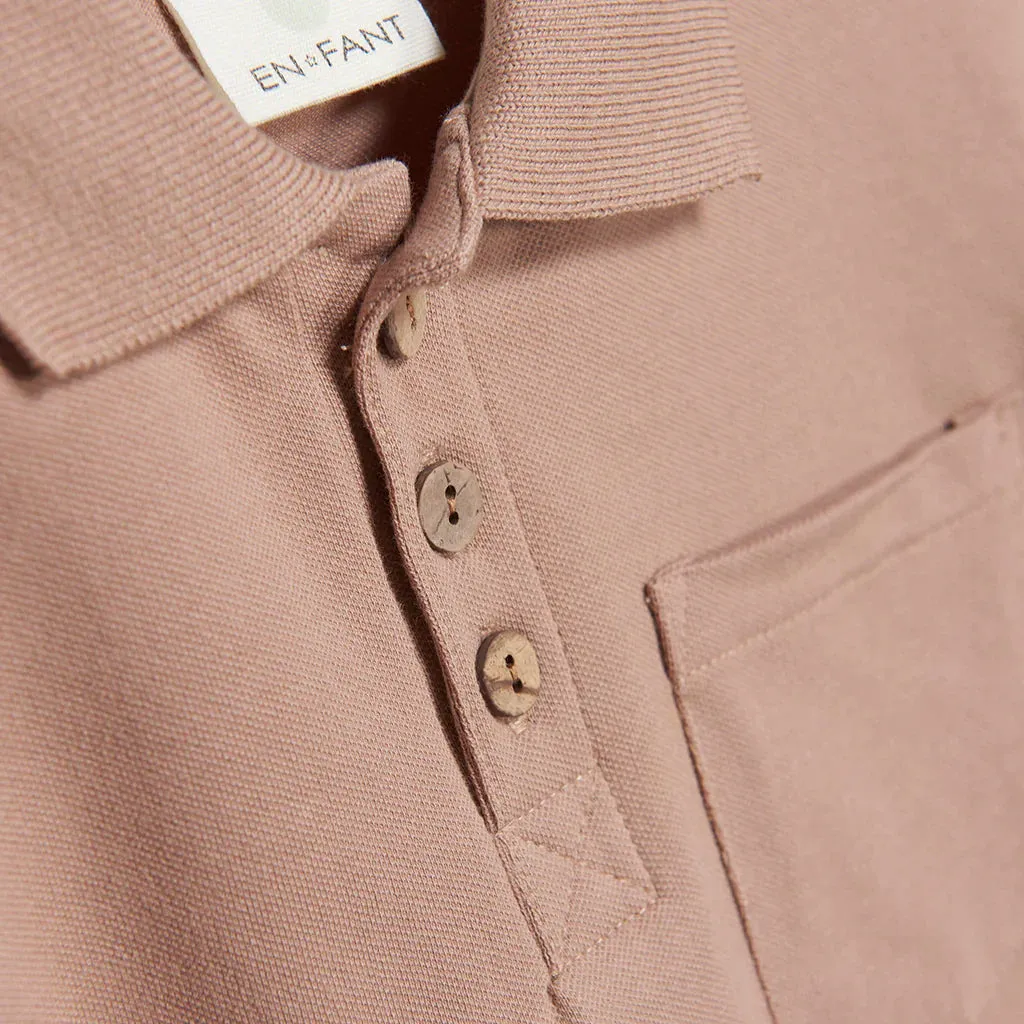 The Short Sleeve Polo Shirt - Affogato - KIDS