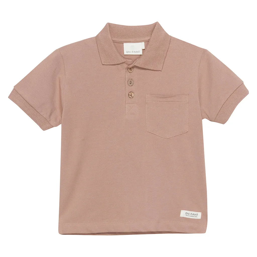 The Short Sleeve Polo Shirt - Affogato - KIDS