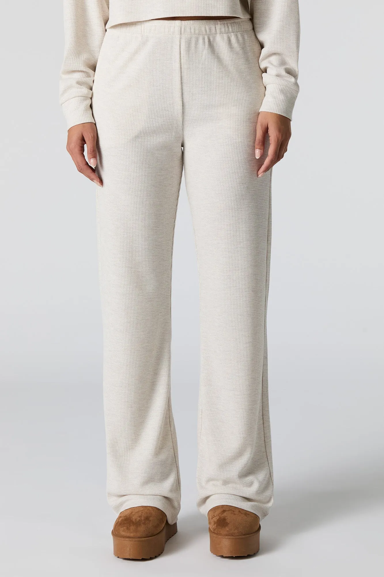 Thermal Knit Wide Leg Pant