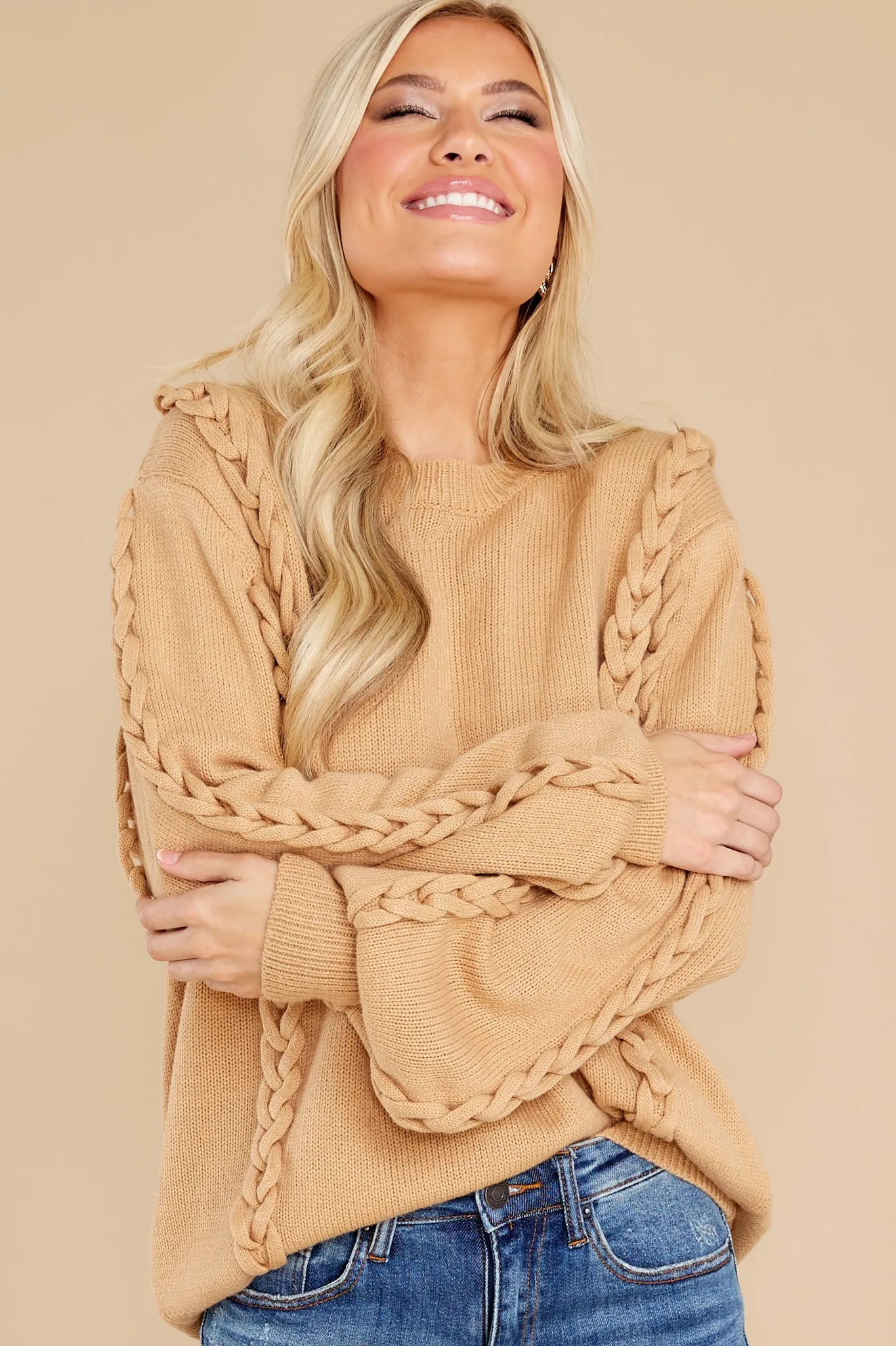 Through It All Camel Sweater