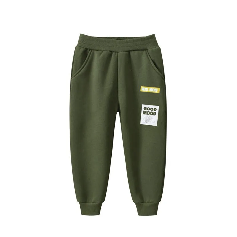 Toddler/Kid's Army Green Cotton Sweatpants