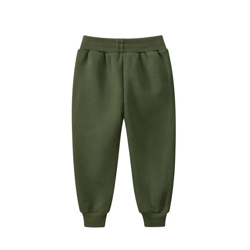 Toddler/Kid's Army Green Cotton Sweatpants