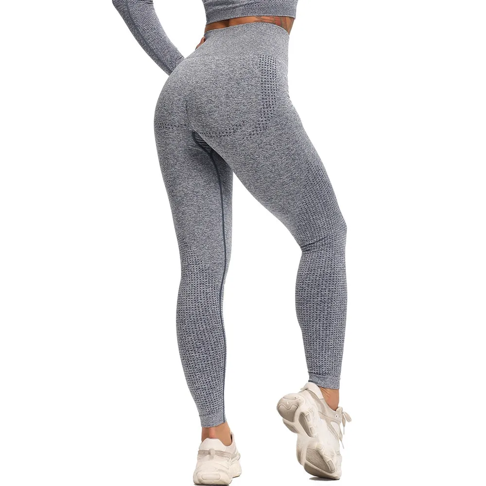 Trending High Waist Leggings - Women Smile Seamless Leggins Push Up Indoor Sport Fitness Running Pants - Elastic Trousers Gym Slim Pants (2U24)(BAP)(TBL)