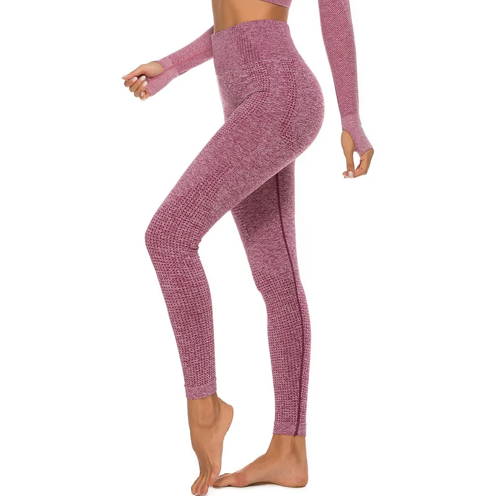 Trending High Waist Leggings - Women Smile Seamless Leggins Push Up Indoor Sport Fitness Running Pants - Elastic Trousers Gym Slim Pants (2U24)(BAP)(TBL)