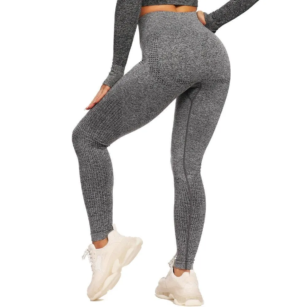 Trending High Waist Leggings - Women Smile Seamless Leggins Push Up Indoor Sport Fitness Running Pants - Elastic Trousers Gym Slim Pants (2U24)(BAP)(TBL)