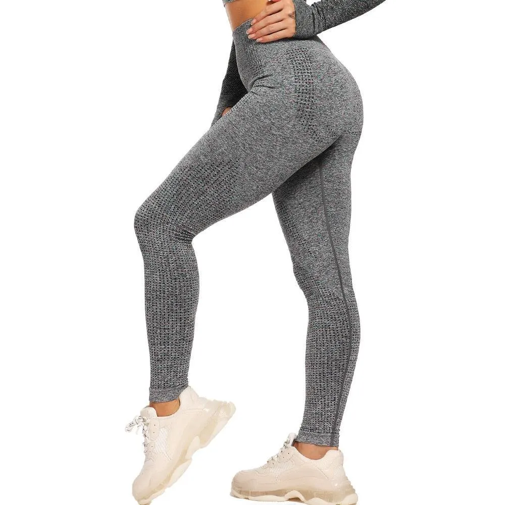 Trending High Waist Leggings - Women Smile Seamless Leggins Push Up Indoor Sport Fitness Running Pants - Elastic Trousers Gym Slim Pants (2U24)(BAP)(TBL)