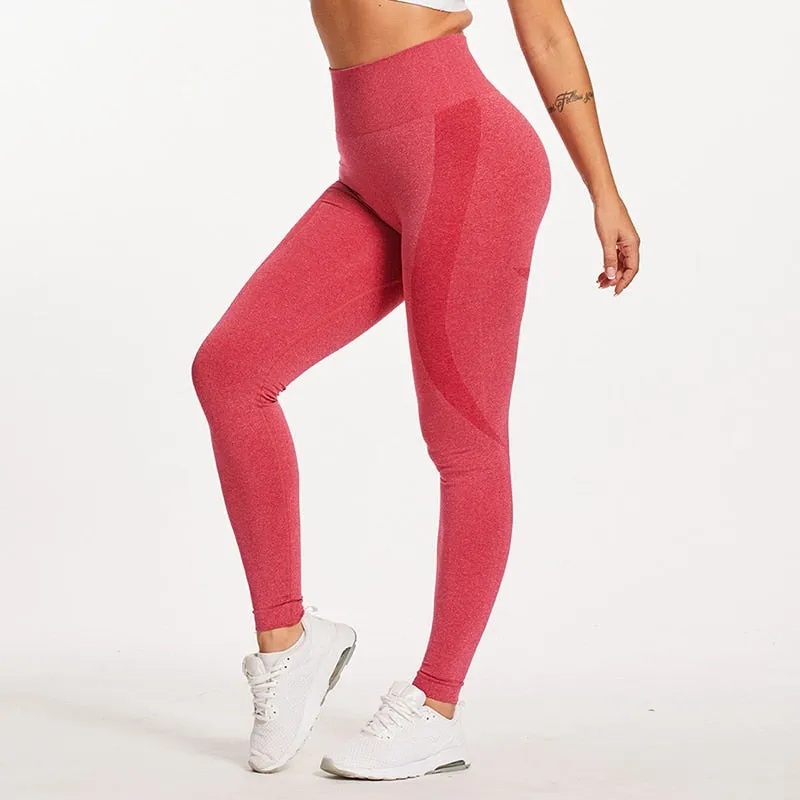 Trending High Waist Leggings - Women Smile Seamless Leggins Push Up Indoor Sport Fitness Running Pants - Elastic Trousers Gym Slim Pants (2U24)(BAP)(TBL)