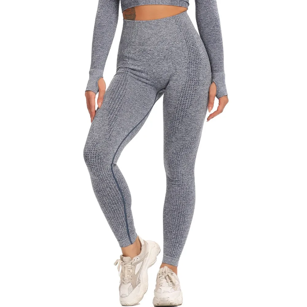 Trending High Waist Leggings - Women Smile Seamless Leggins Push Up Indoor Sport Fitness Running Pants - Elastic Trousers Gym Slim Pants (2U24)(BAP)(TBL)