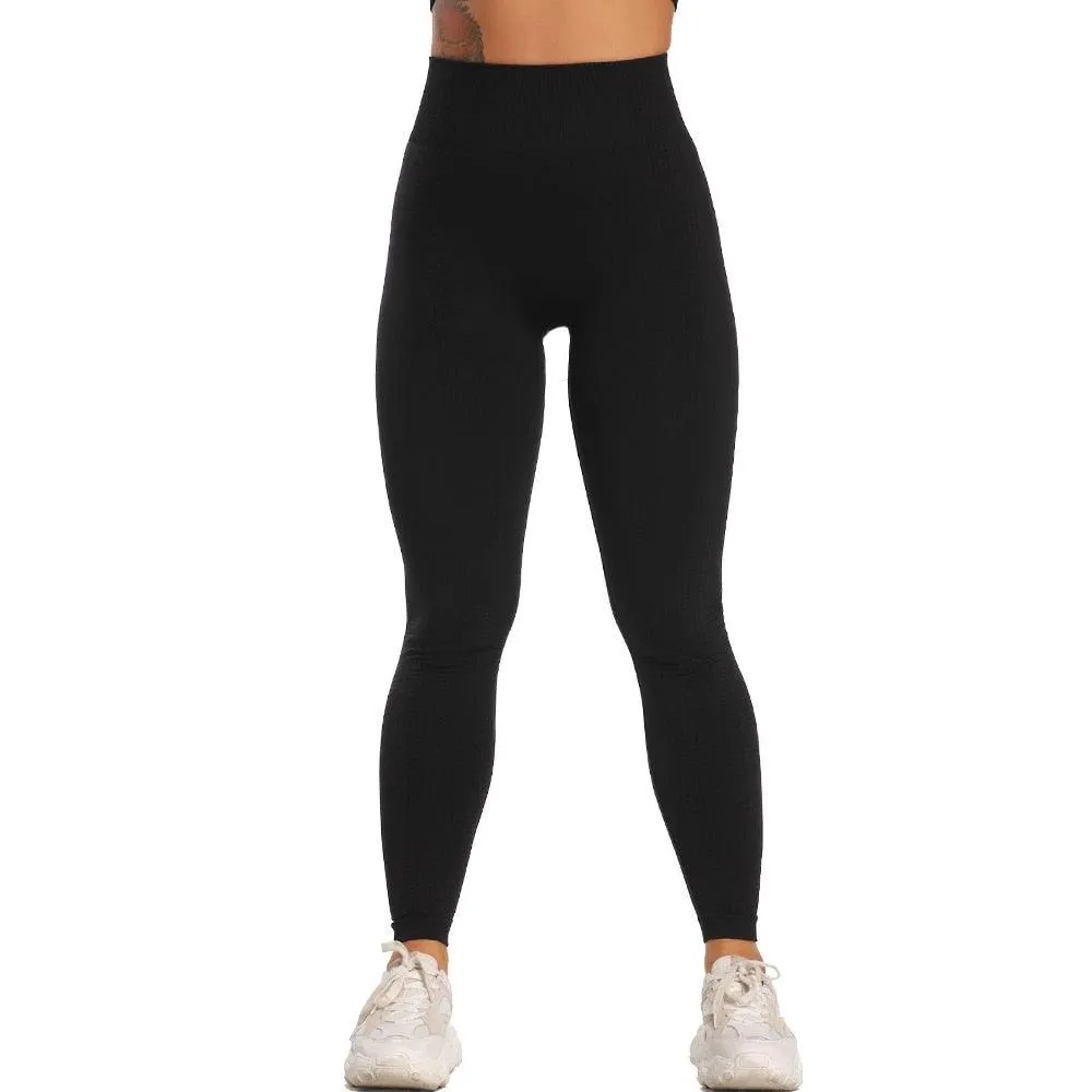 Trending High Waist Leggings - Women Smile Seamless Leggins Push Up Indoor Sport Fitness Running Pants - Elastic Trousers Gym Slim Pants (2U24)(BAP)(TBL)