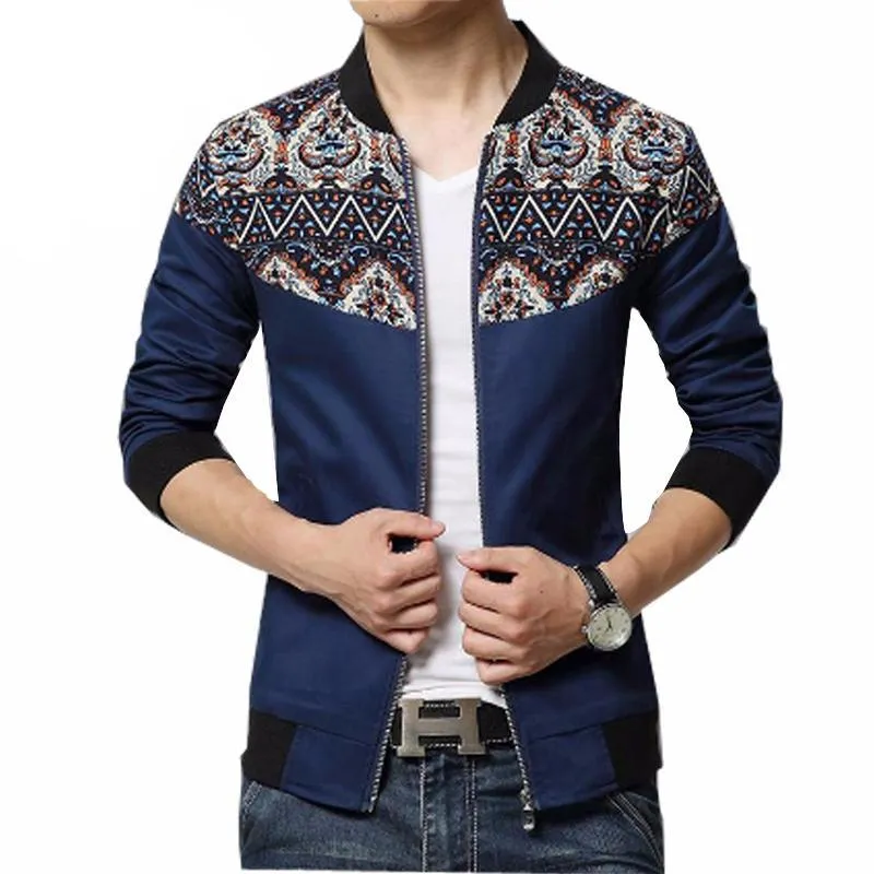 Trendy Flower Sleeve Patchwork Korean Slim Fit Jacket