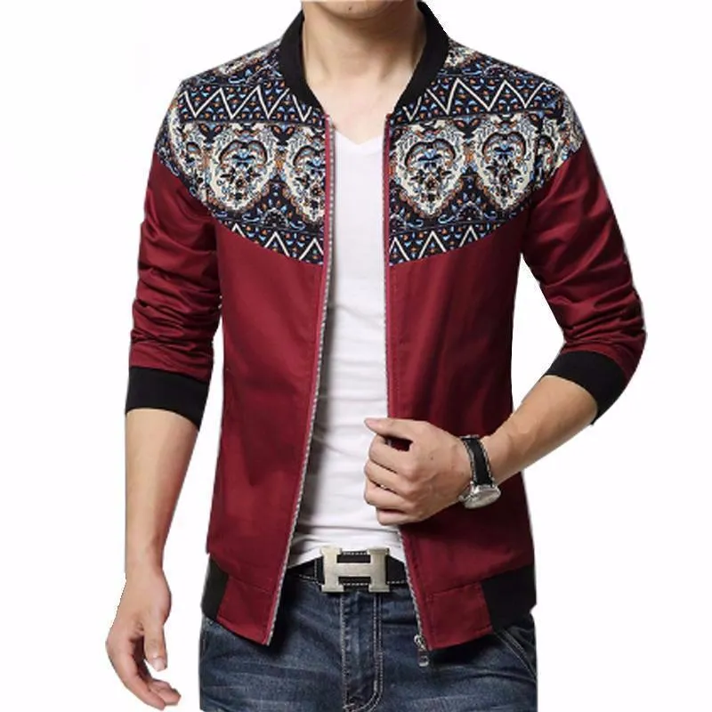 Trendy Flower Sleeve Patchwork Korean Slim Fit Jacket