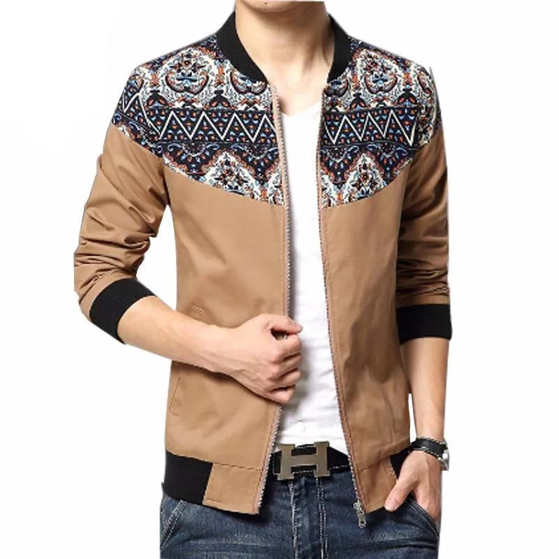 Trendy Flower Sleeve Patchwork Korean Slim Fit Jacket