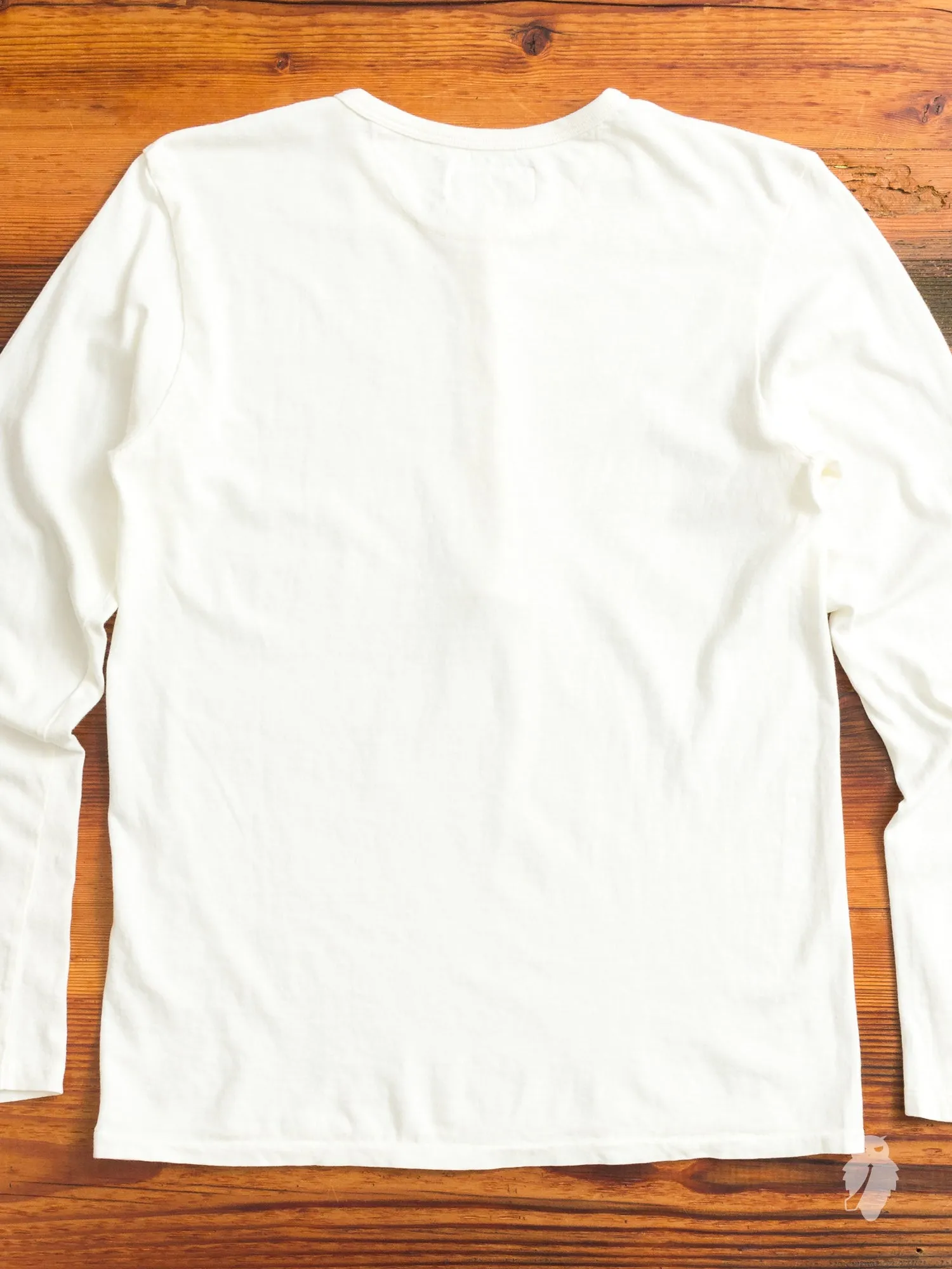 Tube Knit Long Sleeve Henley in White