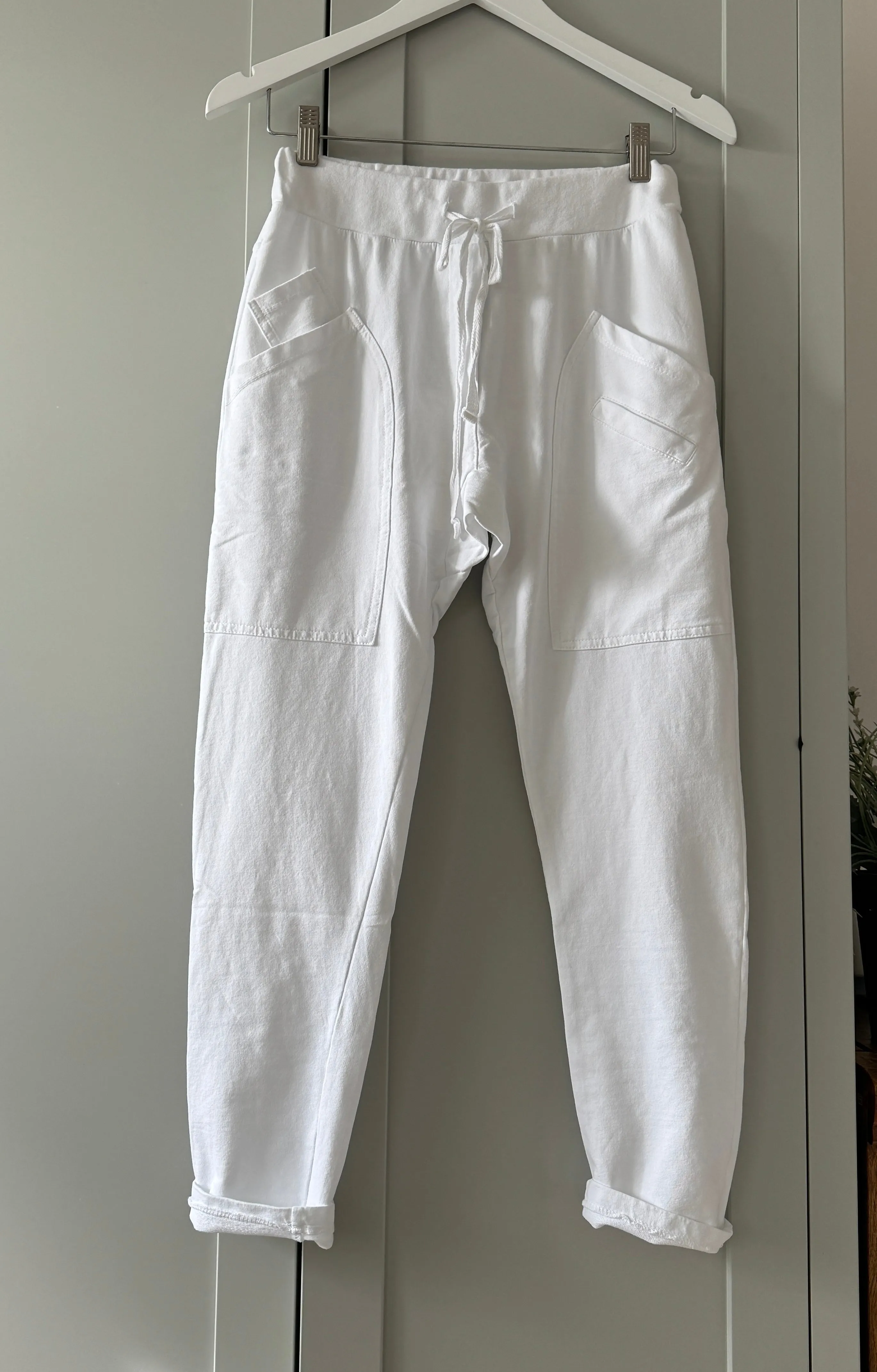 Tulum WHITE jean joggers *SALE*