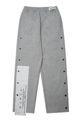 Unisex Straight-Buttoned Sweatpants