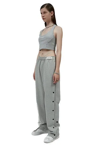 Unisex Straight-Buttoned Sweatpants