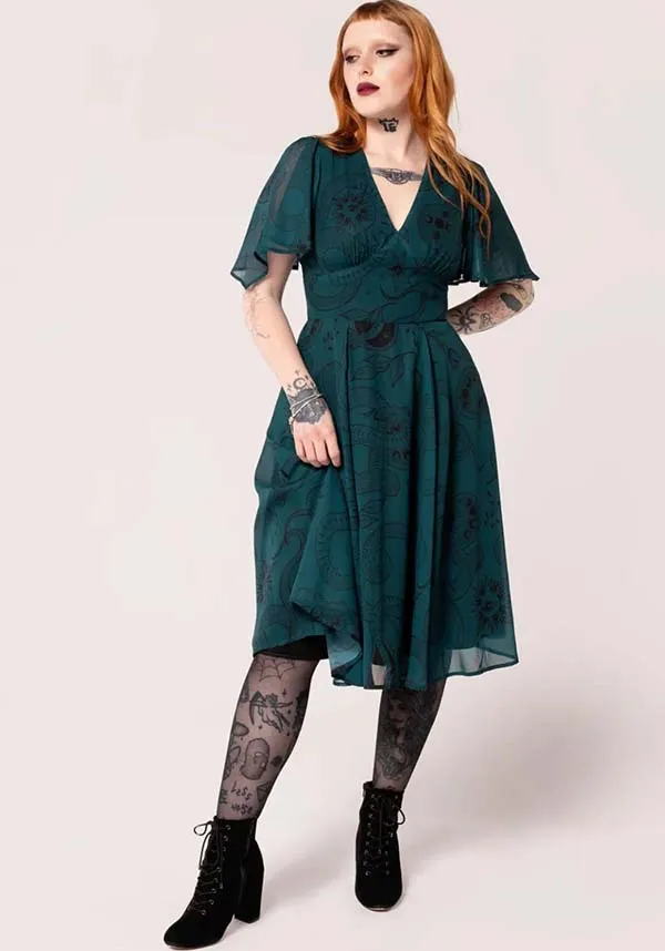 Venom [Dark Green] | MIDI DRESS