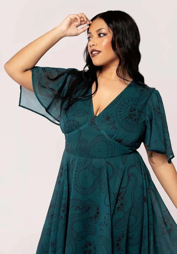 Venom [Dark Green] | MIDI DRESS