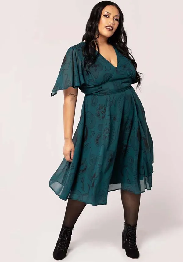 Venom [Dark Green] | MIDI DRESS