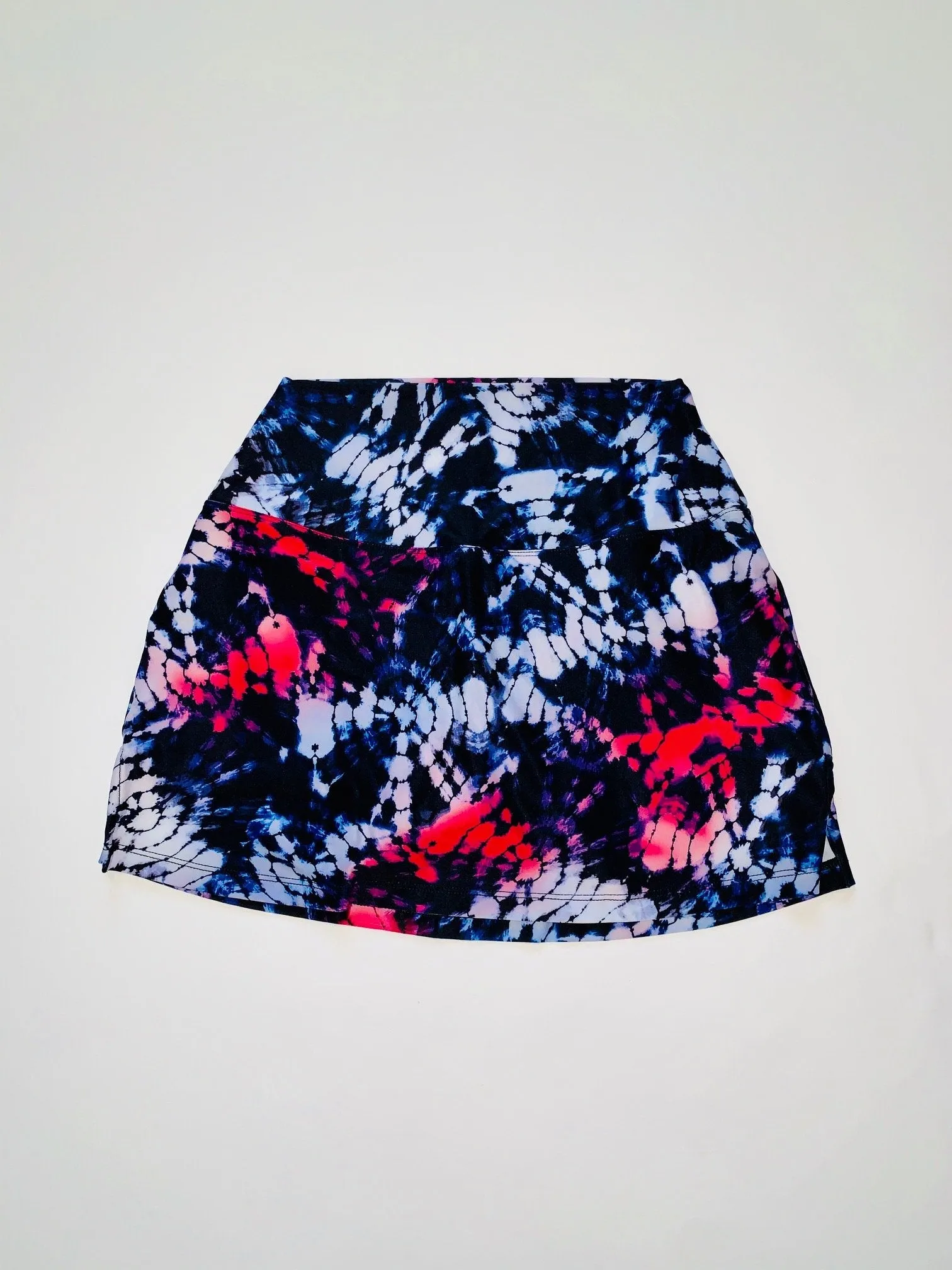 Wear It To Heart Multi Color Tie Dye Ray High Waist Skirt