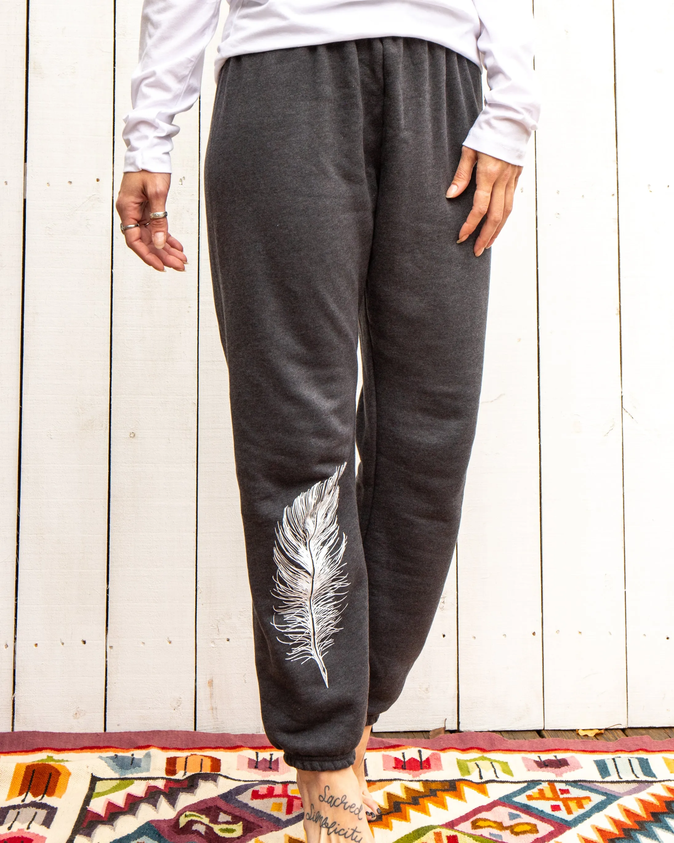 White Feather Old School Sweatpants