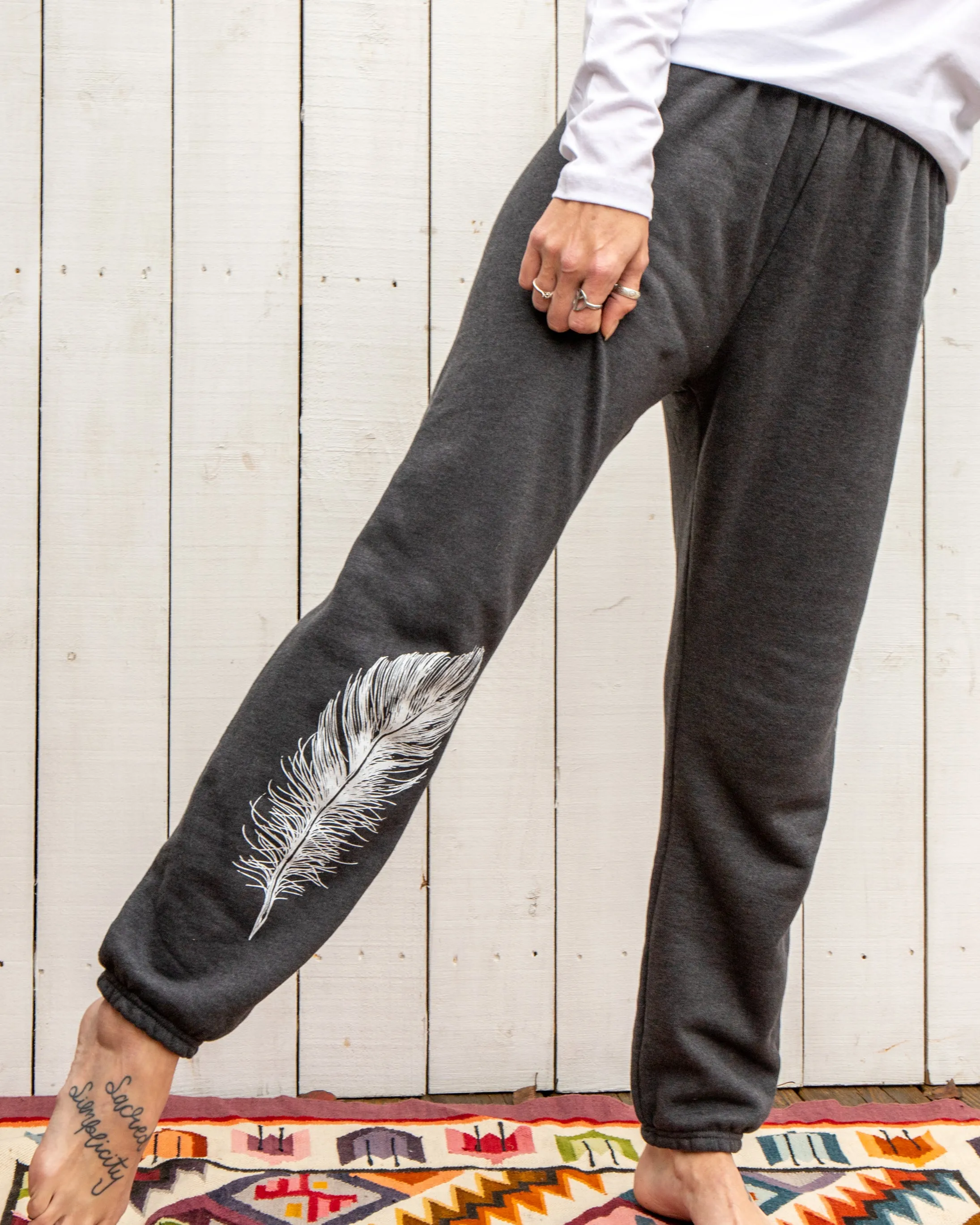 White Feather Old School Sweatpants