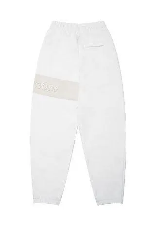 White Unisex Badge Sweatpants