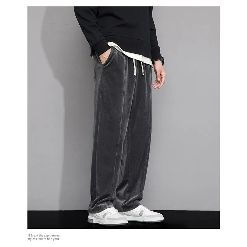 Wide-Leg Drape Trendy Casual Floor-Length Straight Pants Sweatpant