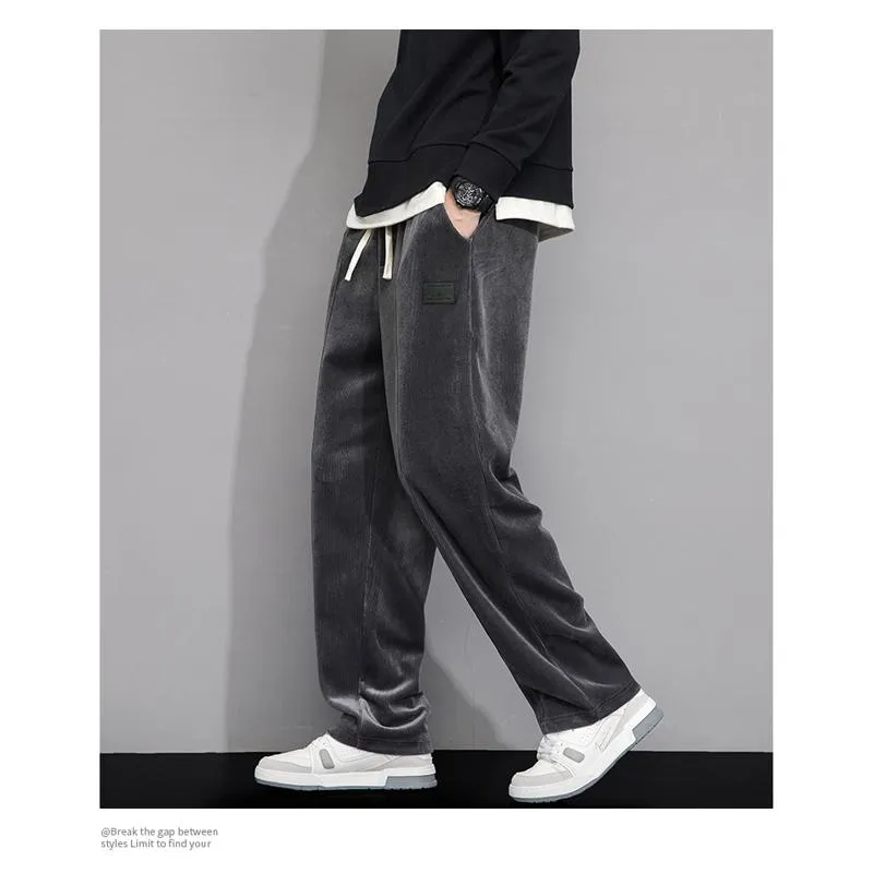 Wide-Leg Drape Trendy Casual Floor-Length Straight Pants Sweatpant