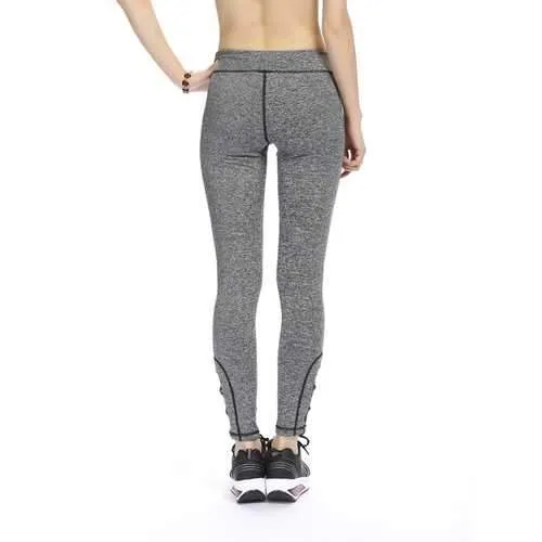 Women Elastic Leg Cross Quick Drying Tight Running Yoga WorkouT-pants Leggings