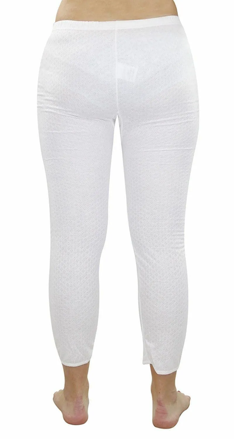 Women Long Sleeve White Thermal Set