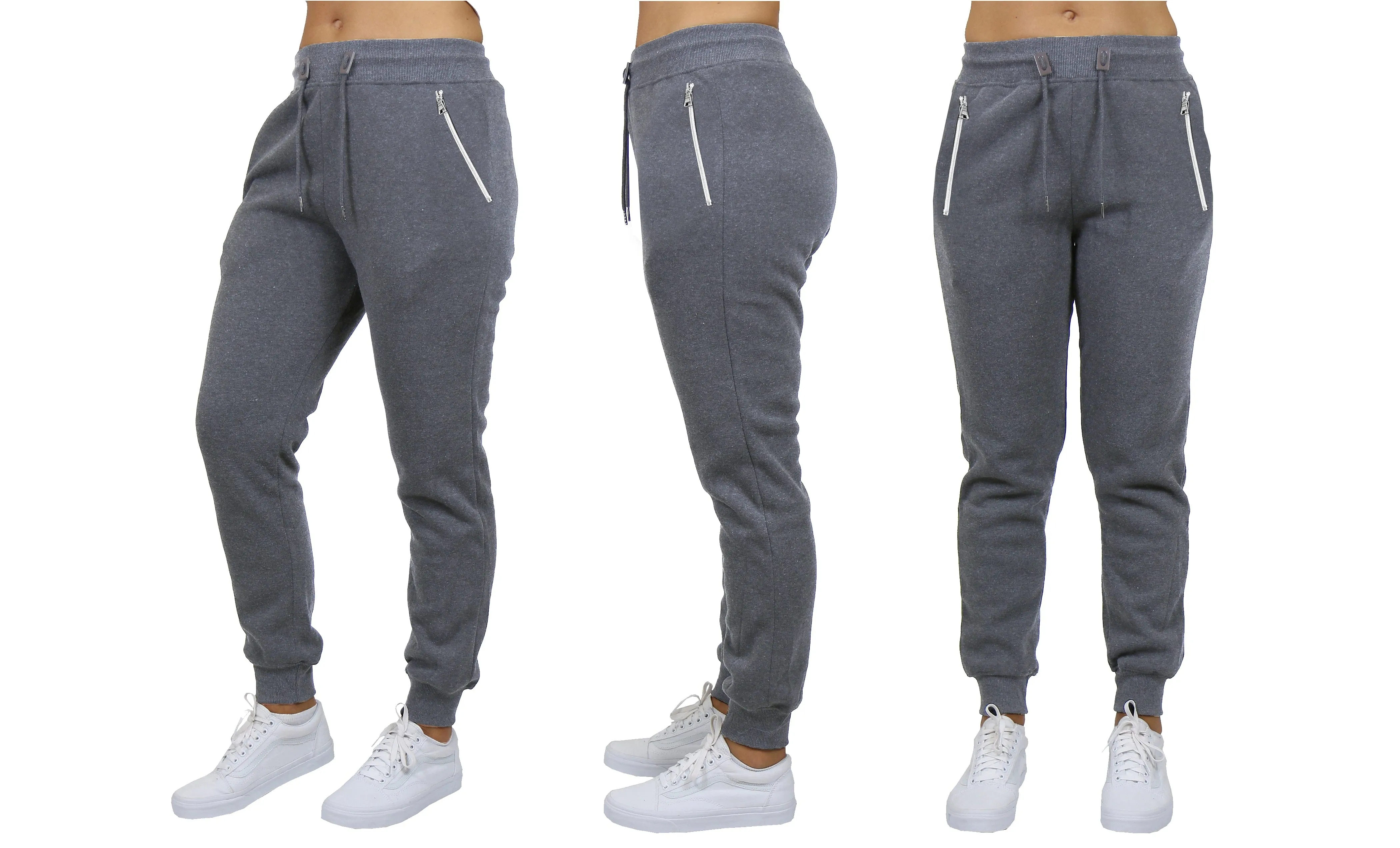 Women's Loose-Fit Fleece Sweatpants w/Zipper Pockets