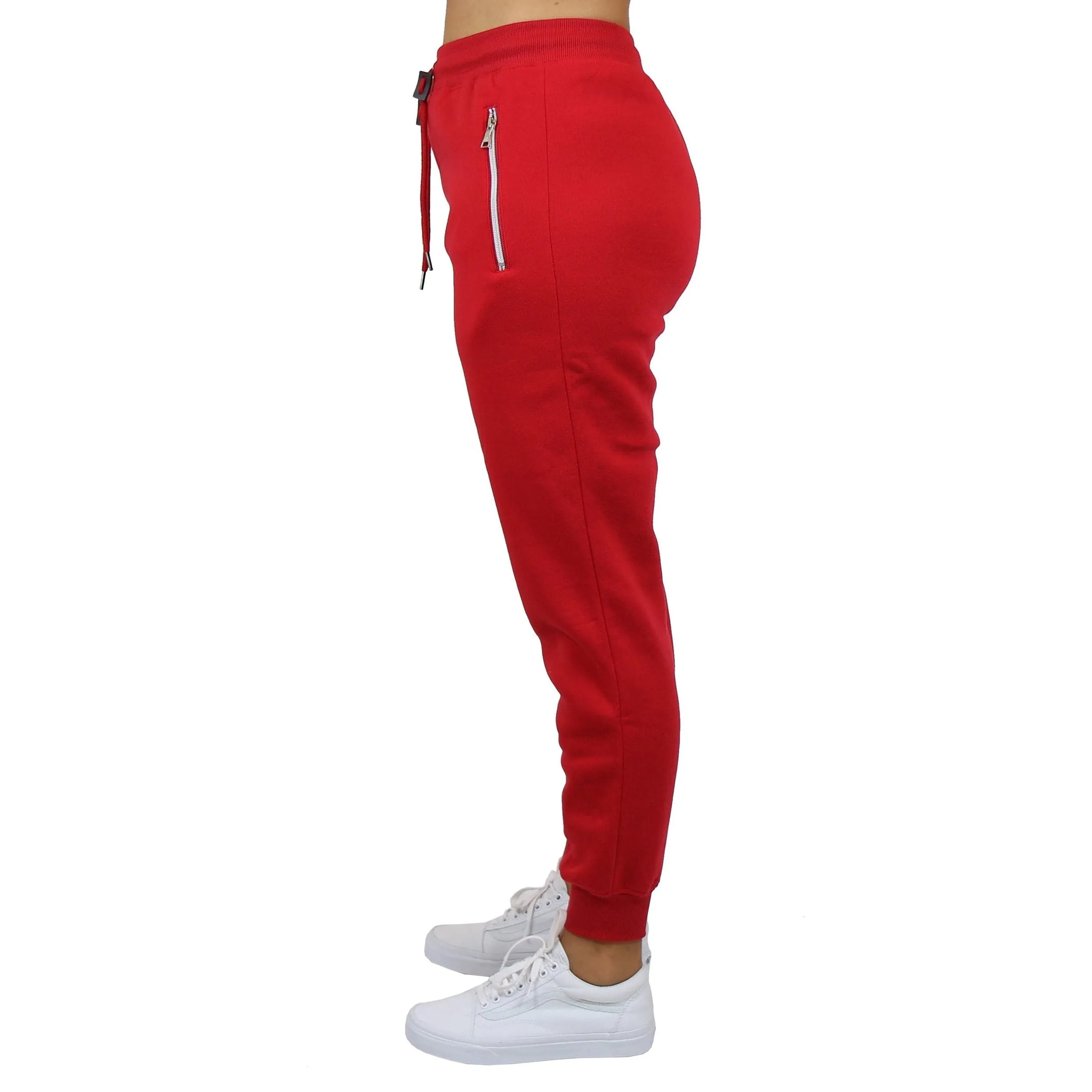 Women's Loose-Fit Fleece Sweatpants w/Zipper Pockets