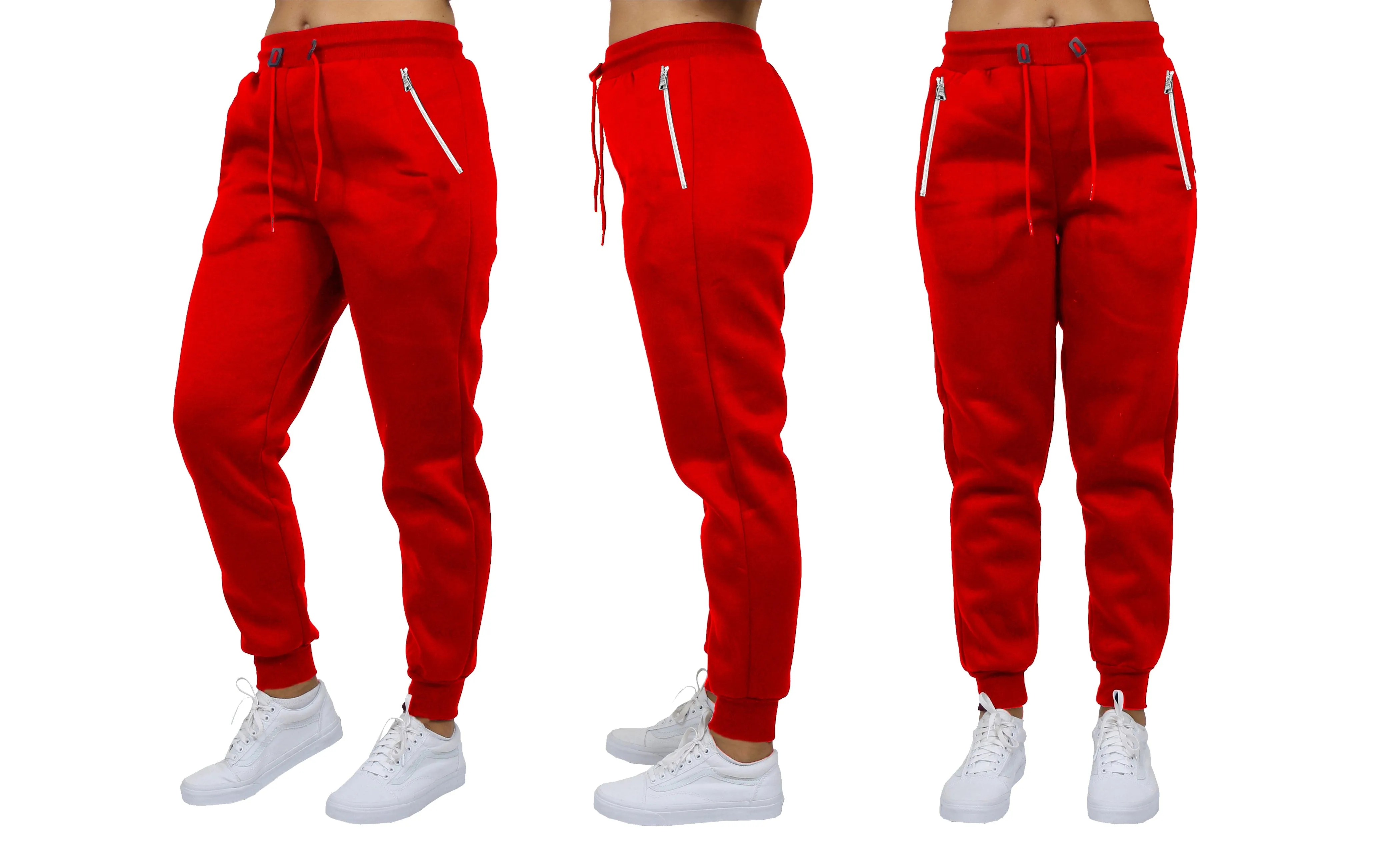 Women's Loose-Fit Fleece Sweatpants w/Zipper Pockets