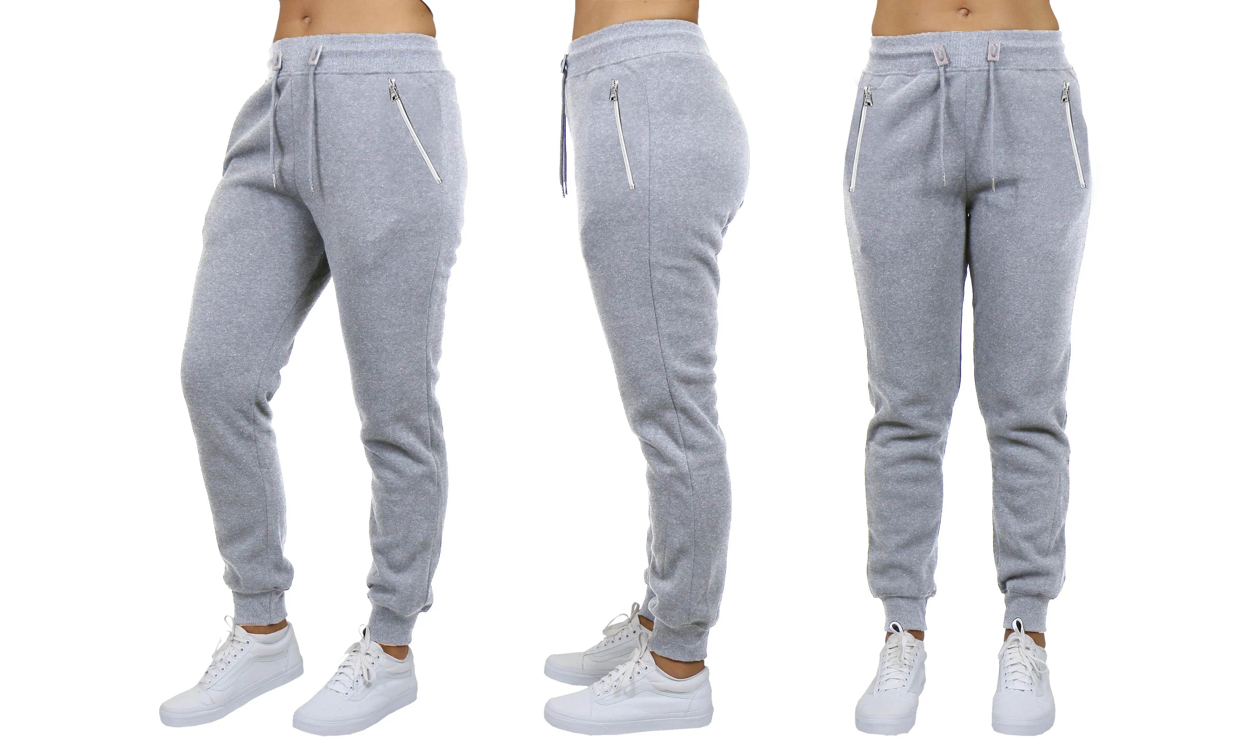 Women's Loose-Fit Fleece Sweatpants w/Zipper Pockets