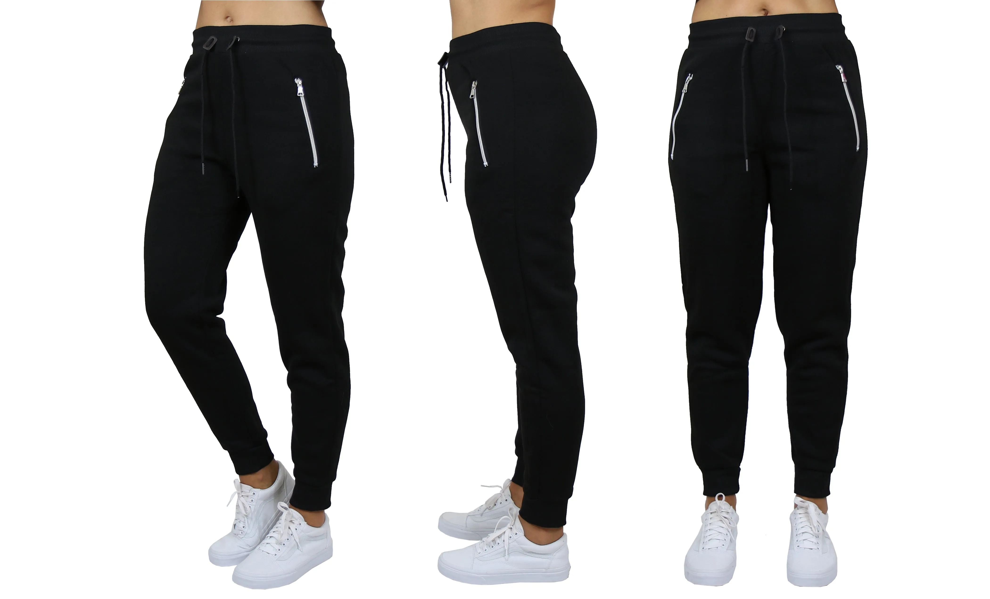 Women's Loose-Fit Fleece Sweatpants w/Zipper Pockets