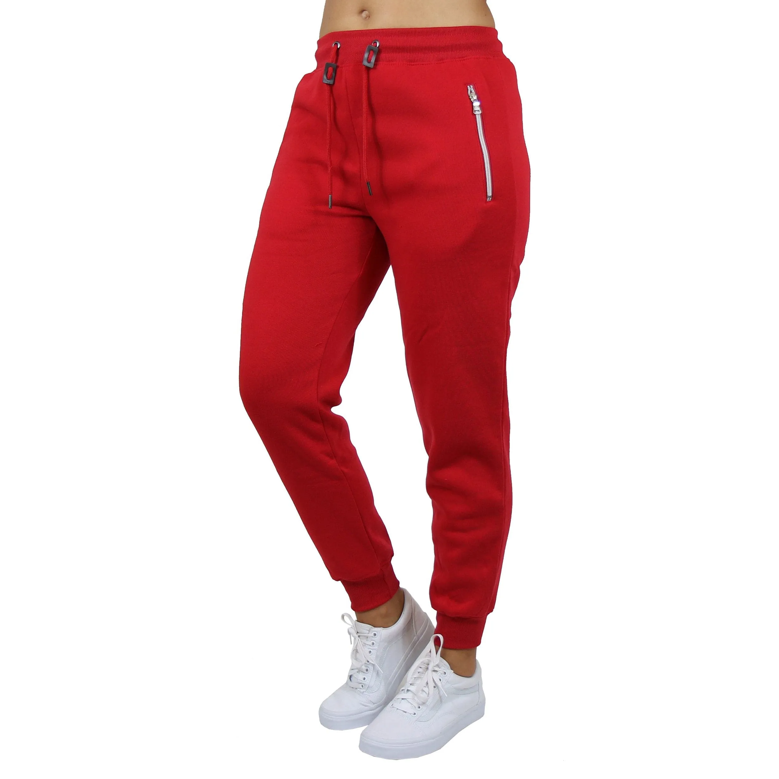 Women's Loose-Fit Fleece Sweatpants w/Zipper Pockets