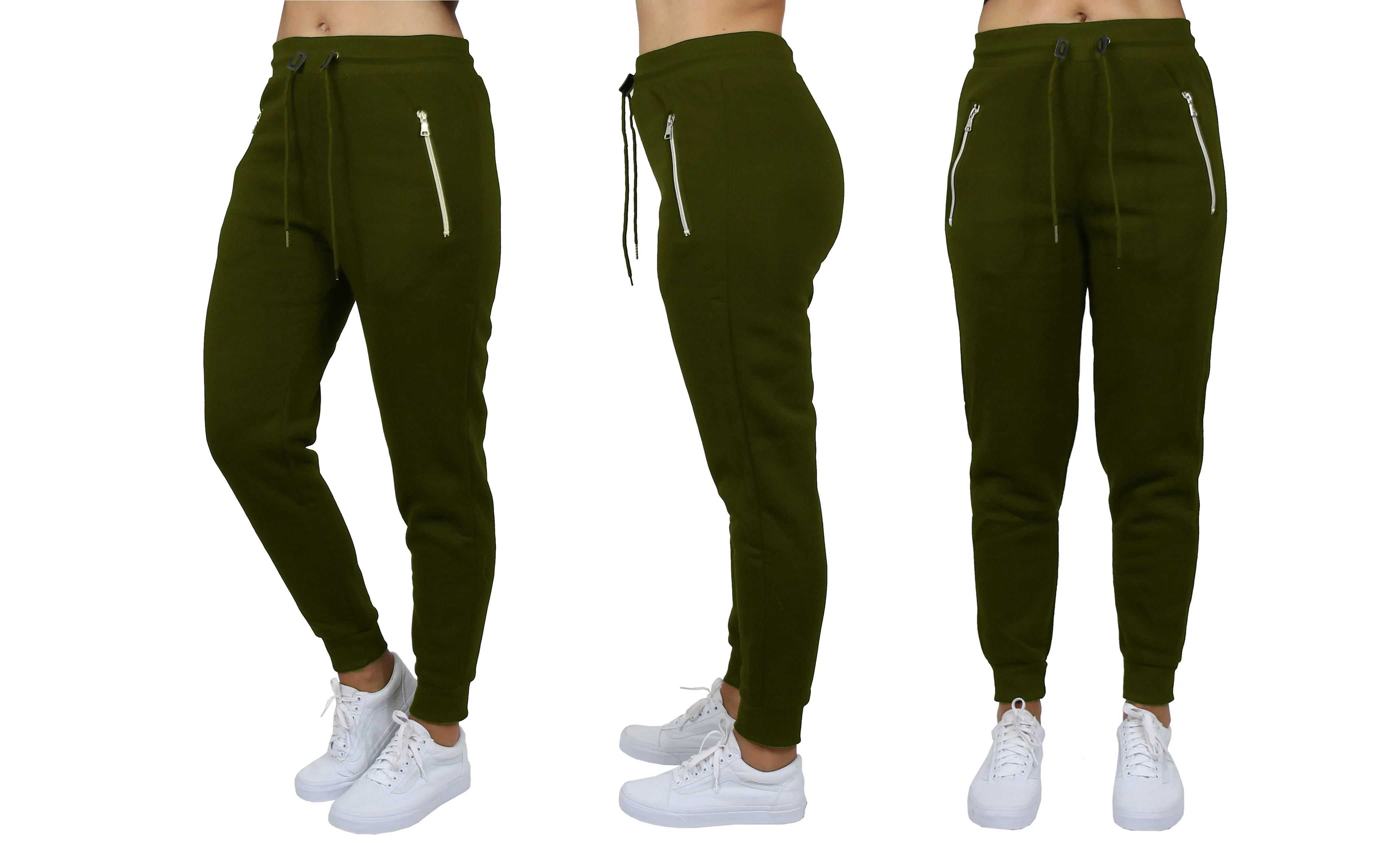 Women's Loose-Fit Fleece Sweatpants w/Zipper Pockets