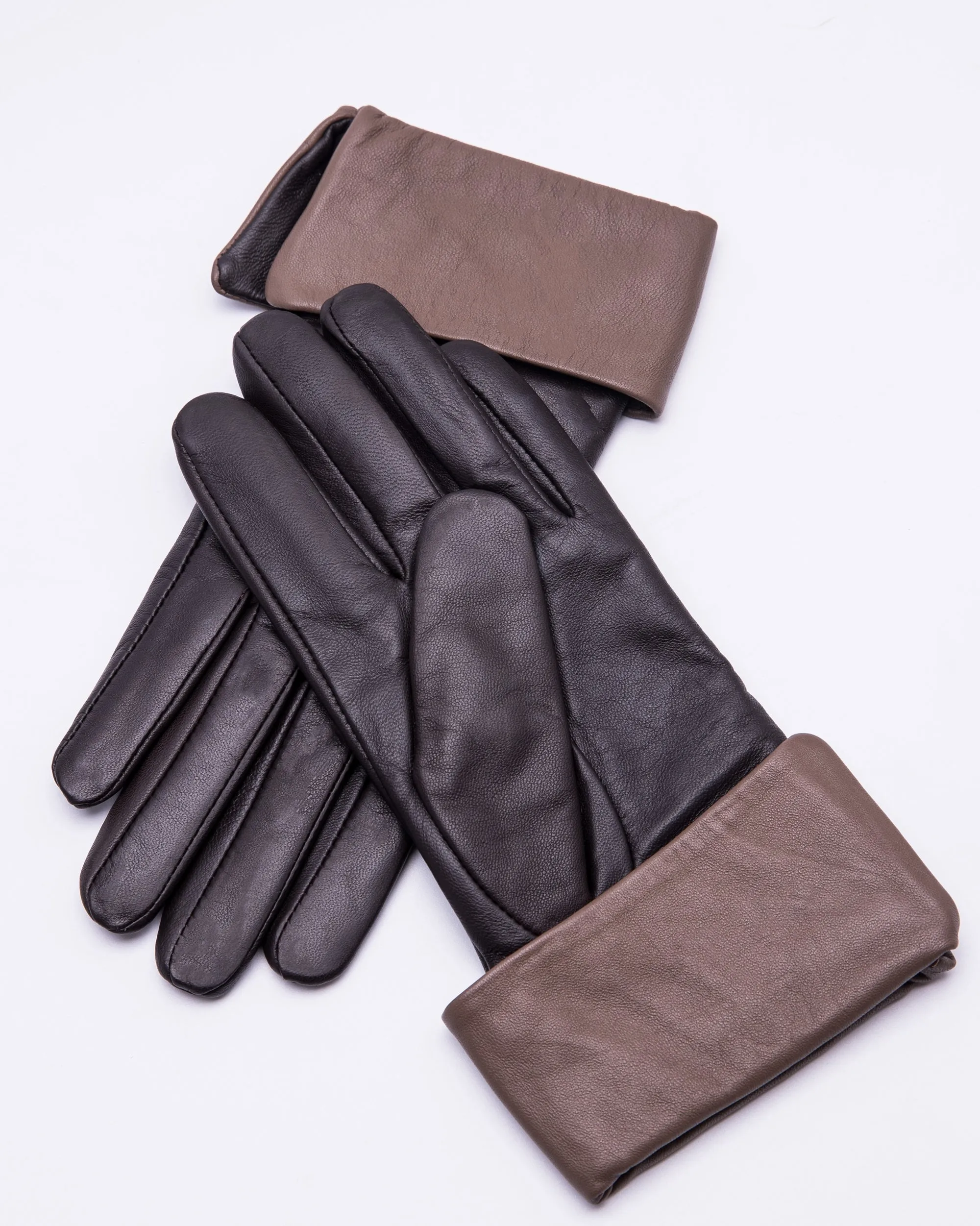 YISEVEN Women's  Sheepskin Cuffed Leather Gloves